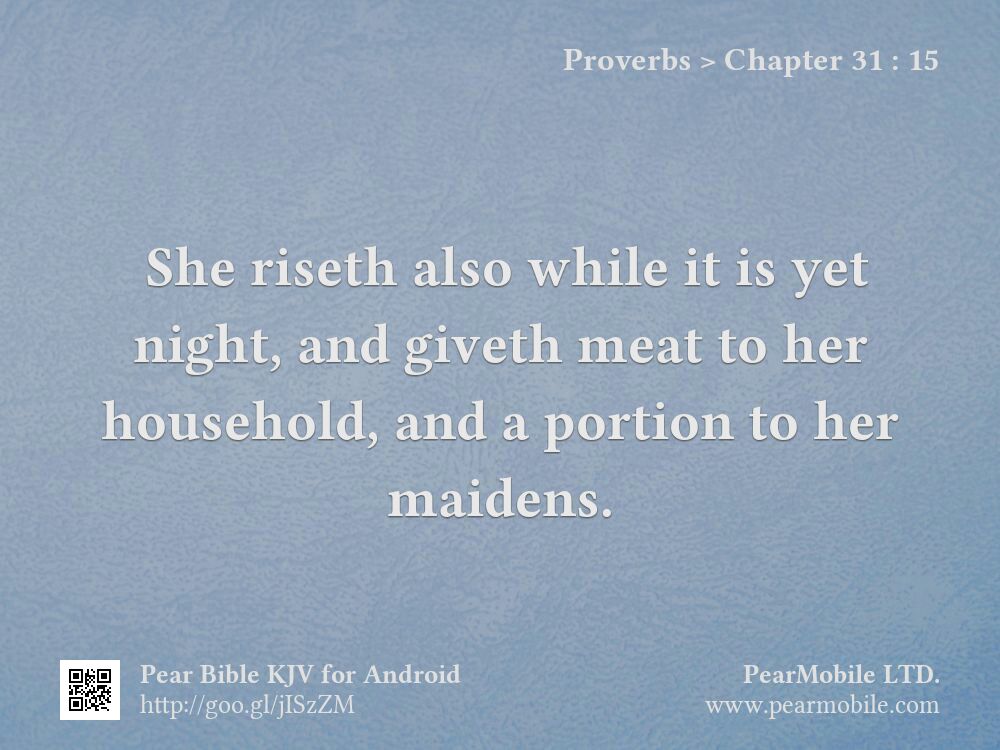 Proverbs, Chapter 31:15
